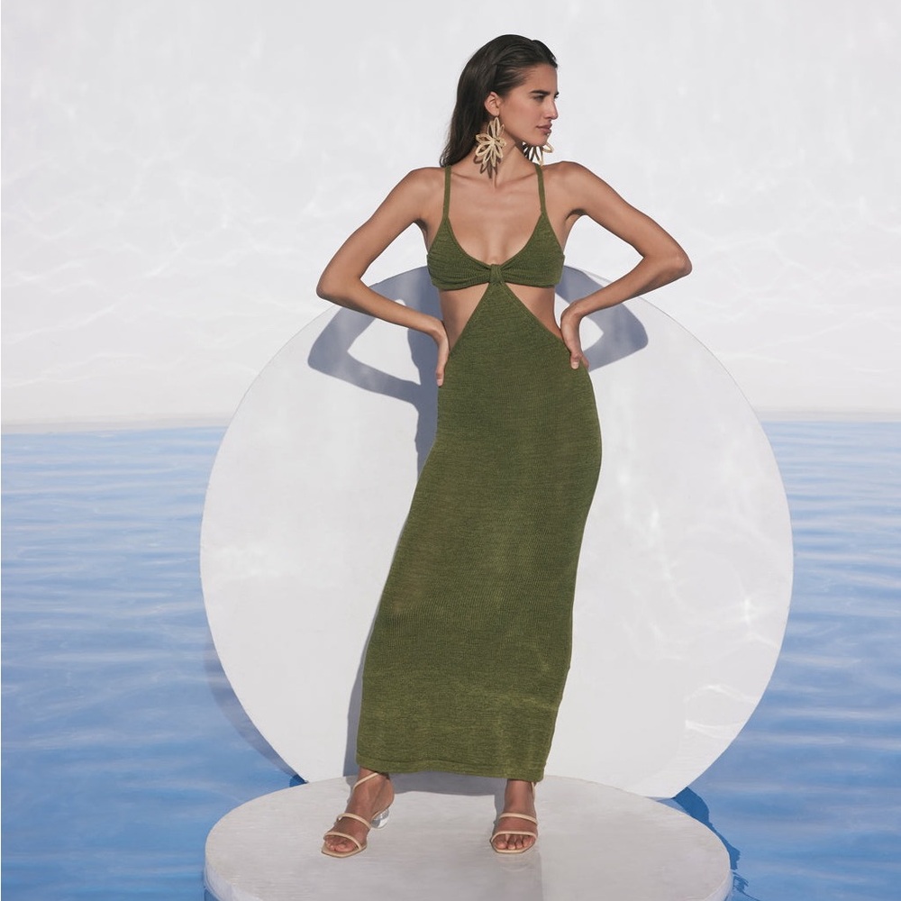 Cult Gaia Olive Serita Dress